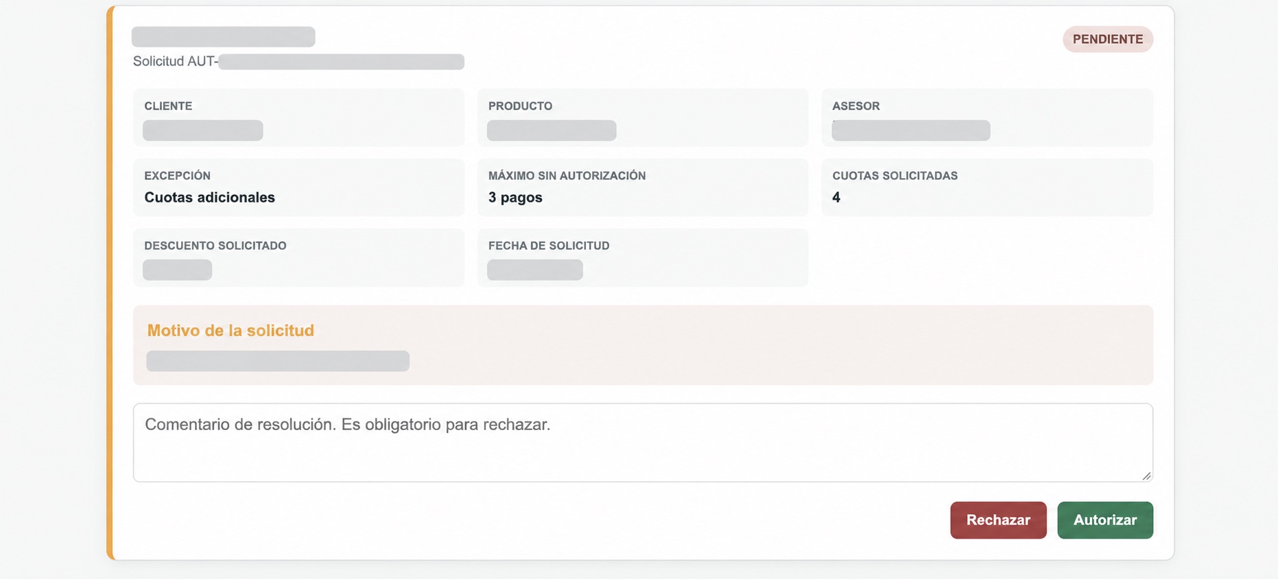 Cotizador inmobiliario: autorizaciones